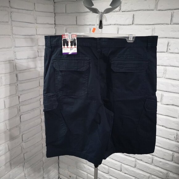 NWT Union Bay Genuine Sportswear Men's Size 40 Flat Front Navy Cargo Shorts - Picture 2 of 13
